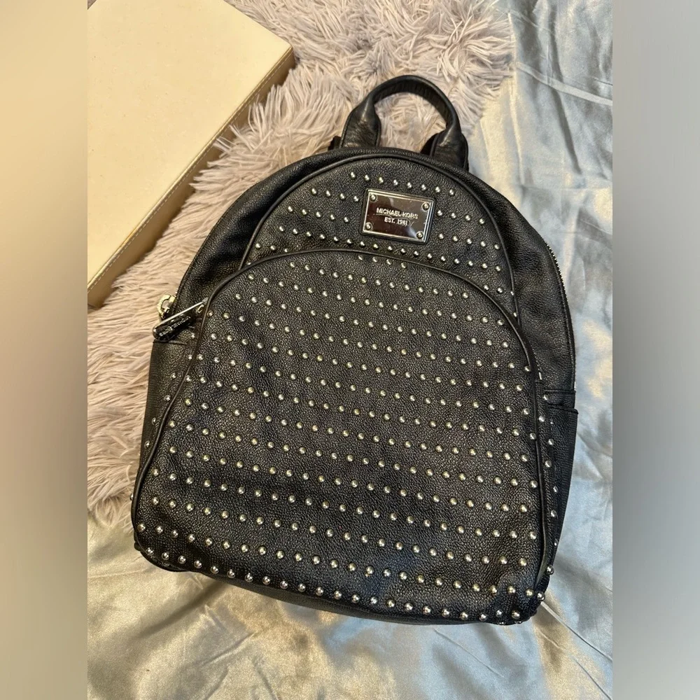 🌹Vintage Michael Kors • Black Studded Mini Backpack